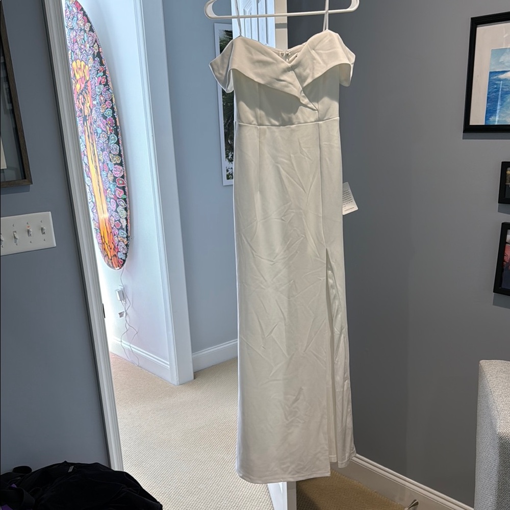 Lulus White Off-Shoulder Dress